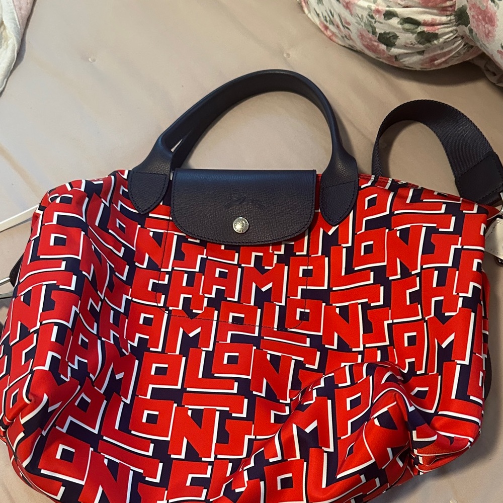 Longchamp Red and Blue Women's Bag
